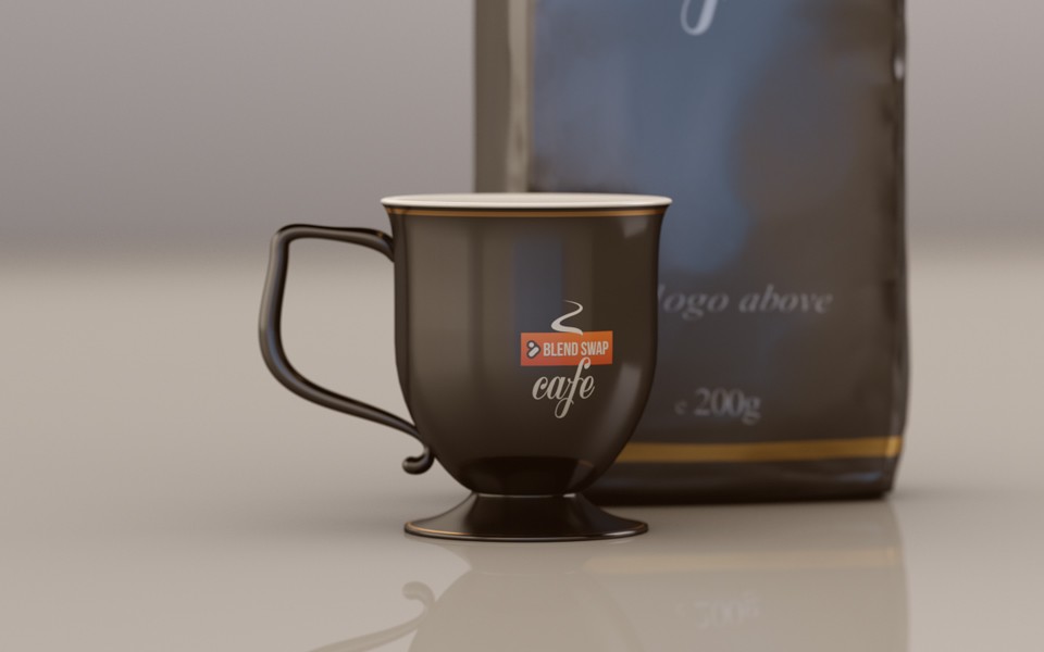Cafe cup and packshot preview image 2